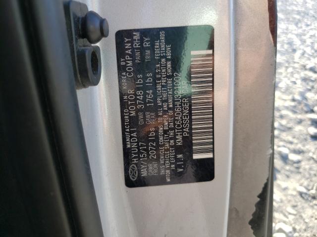 Photo 10 from auction – 2017 HYUNDAI VELOSTER with VIN KMHTC6AD6HU321002