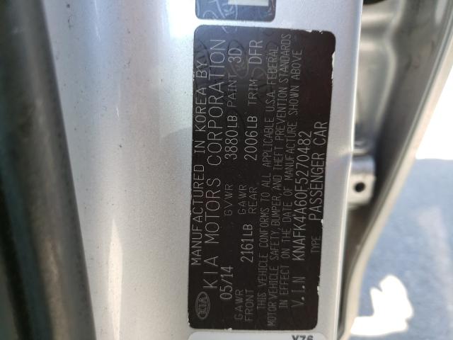 Photo 10 from auction – 2015 KIA FORTE LX with VIN KNAFK4A60F5270482