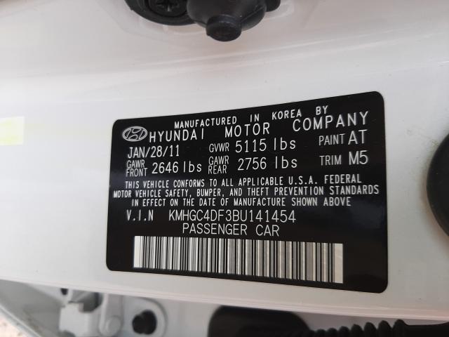Photo 10 from auction – 2011 HYUNDAI GENESIS 4. with VIN KMHGC4DF3BU141454