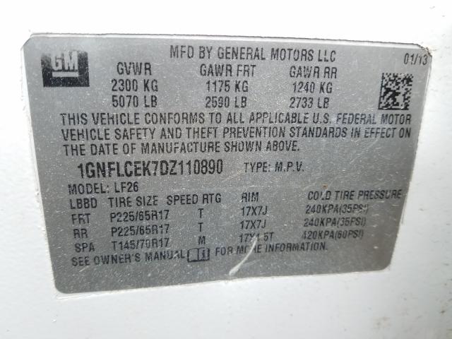 Photo 10 from auction – 2013 CHEVROLET EQUINOX LS with VIN 1GNFLCEK7DZ110890