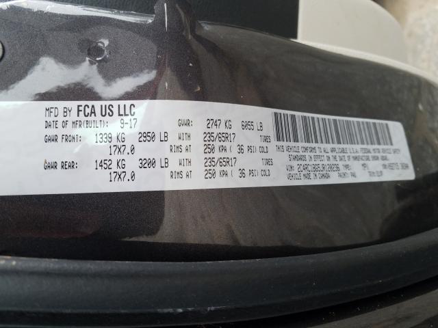 Photo 10 from auction – 2018 CHRYSLER PACIFICA T with VIN 2C4RC1BG5JR120236