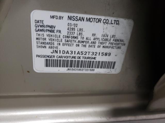 Photo 10 from auction – 2002 NISSAN MAXIMA GLE with VIN JN1DA31A52T321589