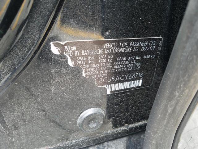 Photo 10 from auction – 2010 BMW 750 LI XDR with VIN WBAKC8C58ACY68718