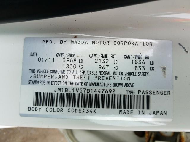 Photo 10 from auction – 2011 MAZDA MAZDA 3 with VIN JM1BL1VG7B1447692