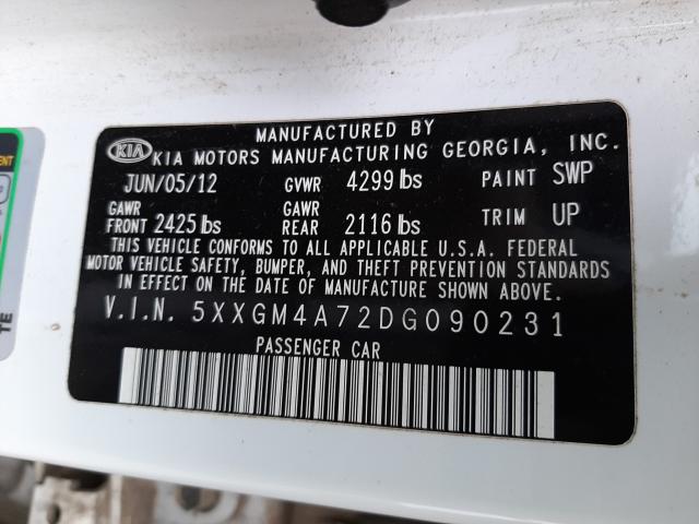 Photo 10 from auction – 2013 KIA OPTIMA LX with VIN 5XXGM4A72DG090231
