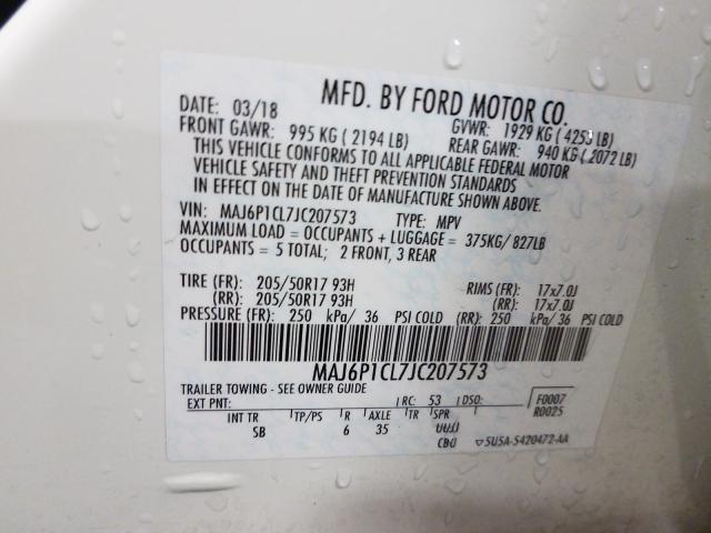 Photo 10 from auction – 2018 FORD ECOSPORT S with VIN MAJ6P1CL7JC207573