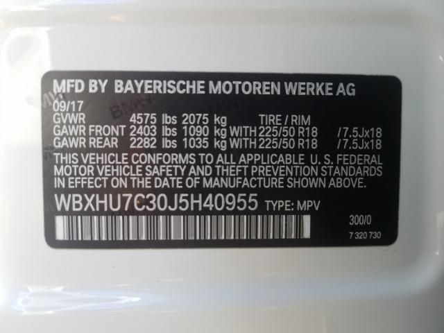 Photo 10 from auction – 2018 BMW X1 SDRIVE2 with VIN WBXHU7C30J5H40955