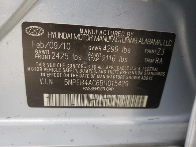 Photo 10 from auction – 2011 HYUNDAI SONATA GLS with VIN 5NPEB4AC6BH015429