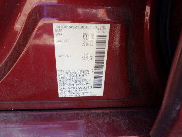 Photo 10 from auction – 2015 NISSAN ALTIMA 2.5 with VIN 1N4AL3AP9FN890153
