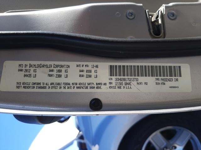 Photo 10 from auction – 2007 DODGE CALIBER with VIN 1B3HB28B17D212733