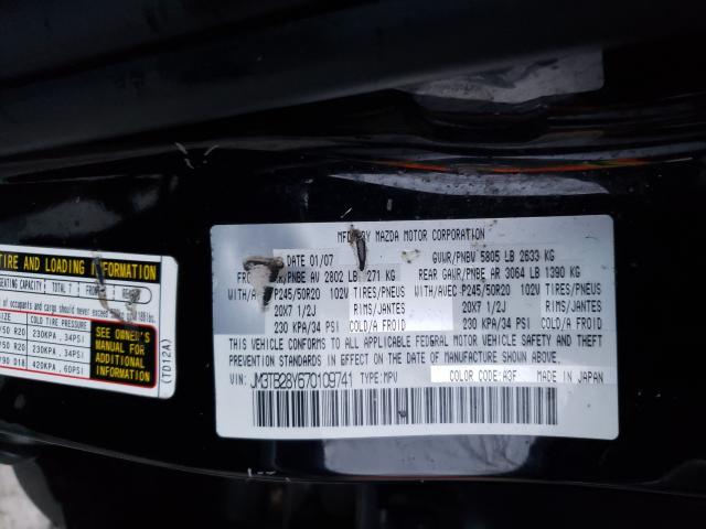 Photo 10 from auction – 2007 MAZDA CX-9 with VIN JM3TB28Y670109741