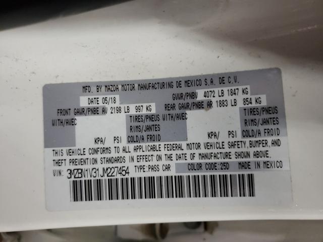 Photo 10 from auction – 2018 MAZDA 3 TOURING with VIN 3MZBN1V31JM227454