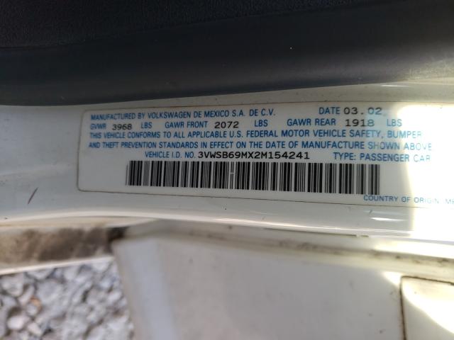 Photo 10 from auction – 2002 VOLKSWAGEN JETTA GLS with VIN 3VWSB69MX2M154241