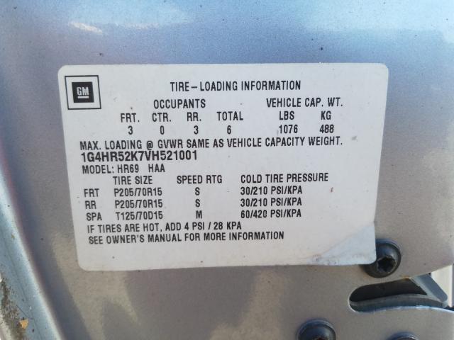 Photo 10 from auction – 1997 BUICK LESABRE LI with VIN 1G4HR52K7VH521001