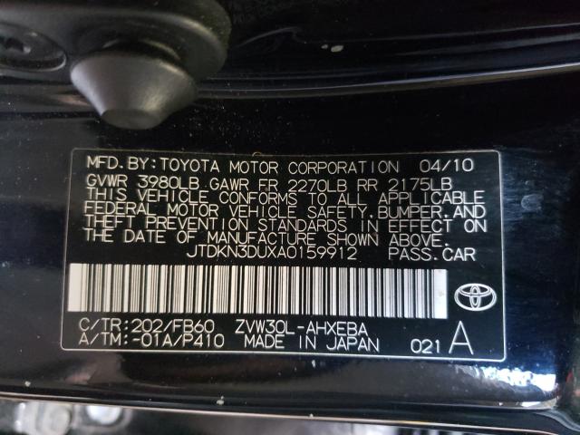 Photo 10 from auction – 2010 TOYOTA PRIUS with VIN JTDKN3DUXA0159912