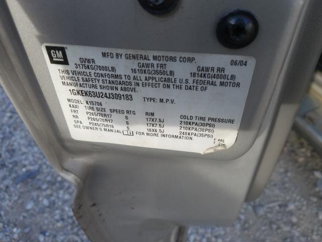 Photo 10 from auction – 2004 GMC YUKON DENA with VIN 1GKEK63U24J309183