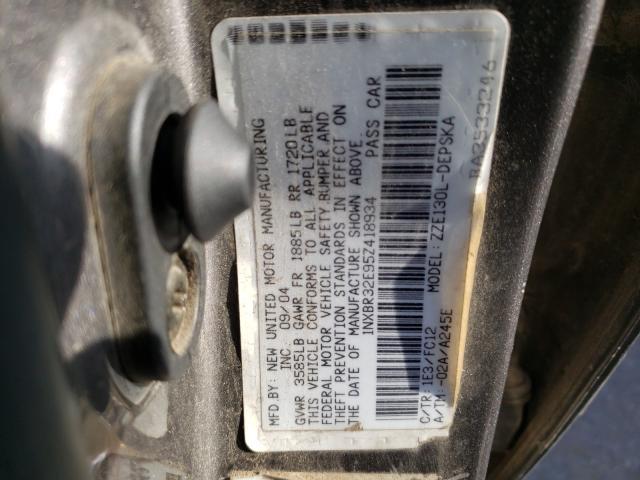 Photo 10 from auction – 2005 TOYOTA COROLLA CE with VIN 1NXBR32E95Z418934