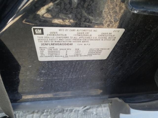 Photo 10 from auction – 2010 CHEVROLET EQUINOX LT with VIN 2CNFLNEW6A6304546