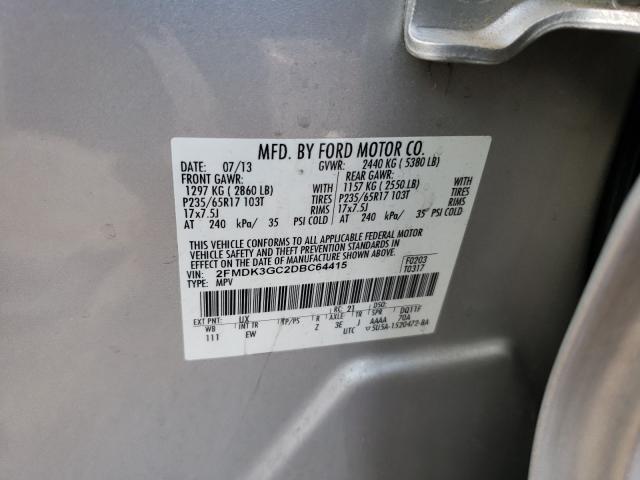 Photo 10 from auction – 2013 FORD EDGE SE with VIN 2FMDK3GC2DBC64415
