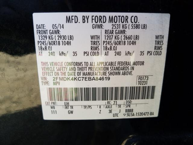 Photo 10 from auction – 2014 FORD EDGE LIMIT with VIN 2FMDK4KC7EBA84619