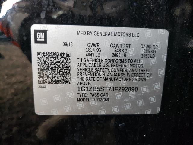 Photo 10 from auction – 2018 CHEVROLET MALIBU LS with VIN 1G1ZB5ST7JF292890