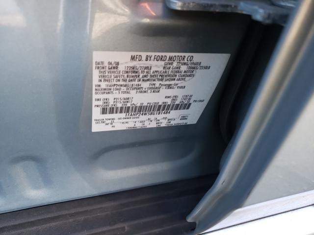 Photo 10 from auction – 2008 FORD TAURUS with VIN 1FAHP24W58G181484