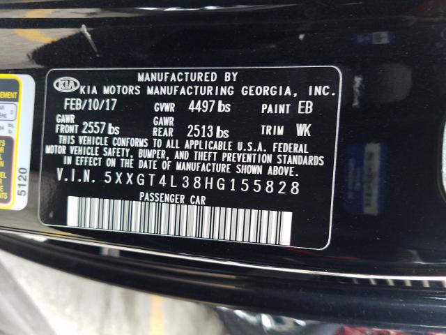 Photo 10 from auction – 2017 KIA OPTIMA LX with VIN 5XXGT4L38HG155828