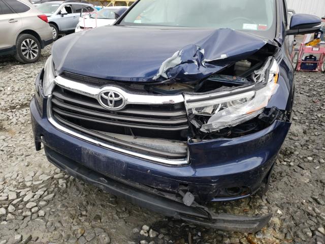 Photo 9 from auction – 2016 TOYOTA HIGHLANDER with VIN 5TDJKRFH7GS302831