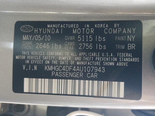 Photo 10 from auction – 2010 HYUNDAI GENESIS 4. with VIN KMHGC4DF4AU107943