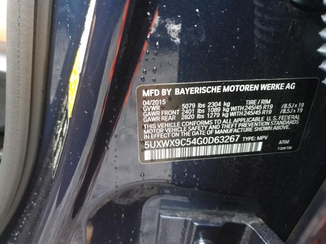 Photo 10 from auction – 2016 BMW X3 XDRIVE2 with VIN 5UXWX9C54G0D63267