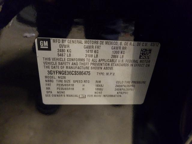 Photo 10 from auction – 2012 CADILLAC SRX with VIN 3GYFNGE36CS586475
