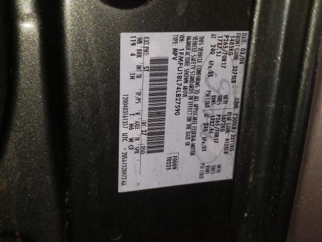 Photo 10 from auction – 2004 FORD EXPEDITION with VIN 1FMFU18L74LB27590