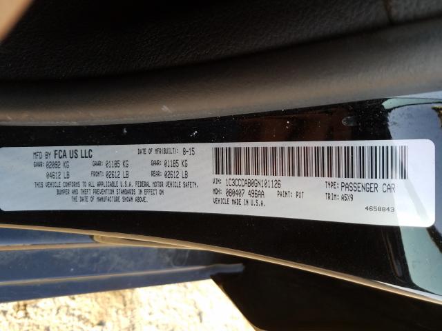 Photo 10 from auction – 2016 CHRYSLER 200 LIMITE with VIN 1C3CCCAB0GN101126