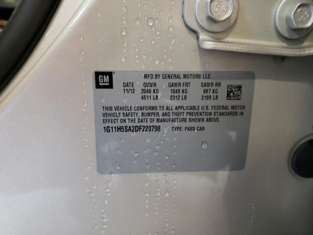 Photo 10 from auction – 2013 CHEVROLET MALIBU LTZ with VIN 1G11H5SA2DF220798