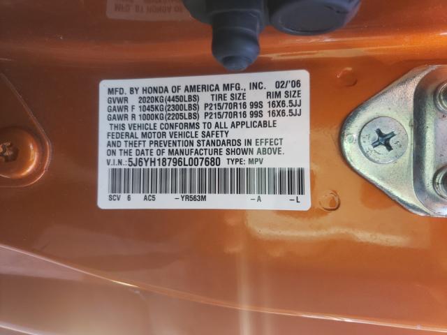 Photo 10 from auction – 2006 HONDA ELEMENT EX with VIN 5J6YH18796L007680