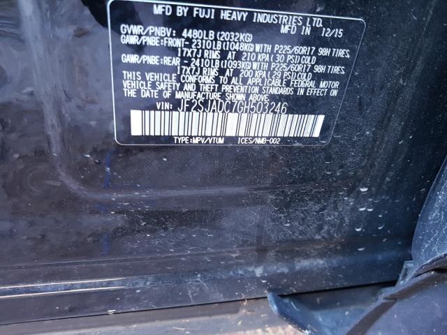 Photo 10 from auction – 2016 SUBARU FORESTER 2 with VIN JF2SJADC7GH503246