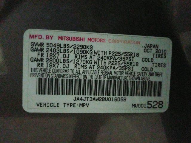 Photo 10 from auction – 2011 MITSUBISHI OUTLANDER with VIN JA4JT3AW2BU016058