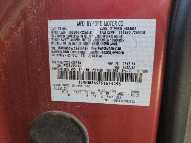Photo 10 from auction – 2005 LINCOLN LS with VIN 1LNHM86S75Y614496