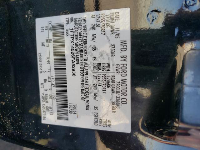 Photo 10 from auction – 2006 FORD F150 with VIN 1FTPX14526FA52936