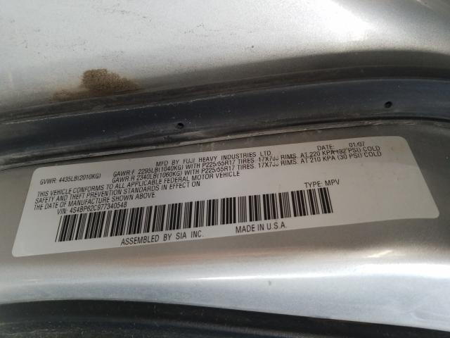 Photo 10 from auction – 2007 SUBARU OUTBACK OU with VIN 4S4BP62C977340548