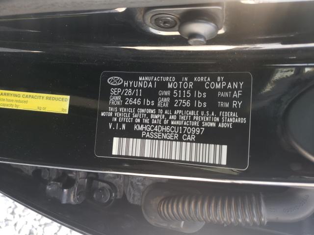 Photo 10 from auction – 2012 HYUNDAI GENESIS 5. with VIN KMHGC4DH6CU170997