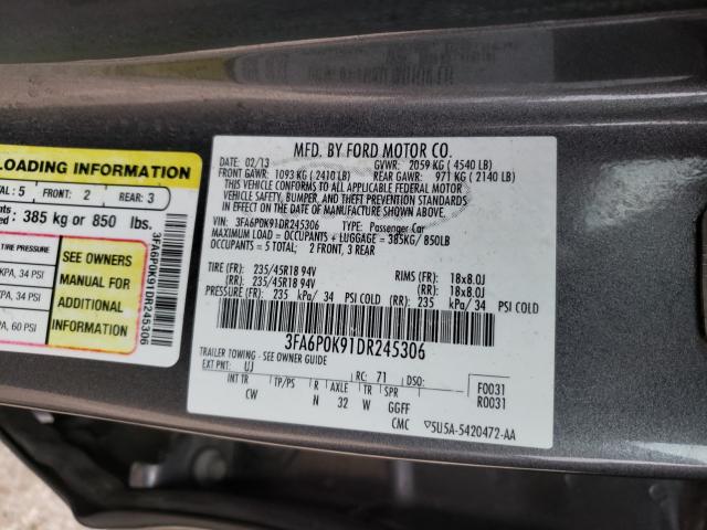 Photo 10 from auction – 2013 FORD FUSION TIT with VIN 3FA6P0K91DR245306