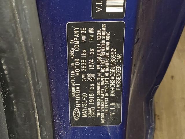 Photo 10 from auction – 2011 HYUNDAI ACCENT SE with VIN KMHCN3AC5BU188952