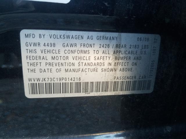 Photo 10 from auction – 2009 VOLKSWAGEN PASSAT TUR with VIN WVWJK73C19P014216