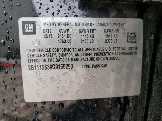 Photo 10 from auction – 2016 CHEVROLET IMPALA LT with VIN 2G1115S39G9155290