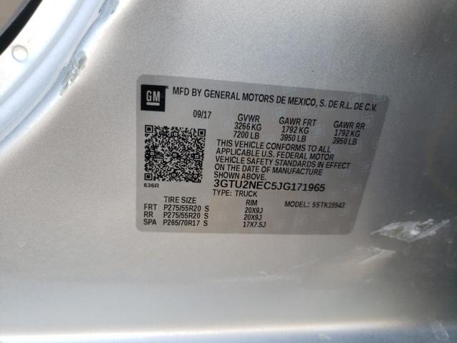 Photo 10 from auction – 2018 GMC SIERRA K15 with VIN 3GTU2NEC5JG171965
