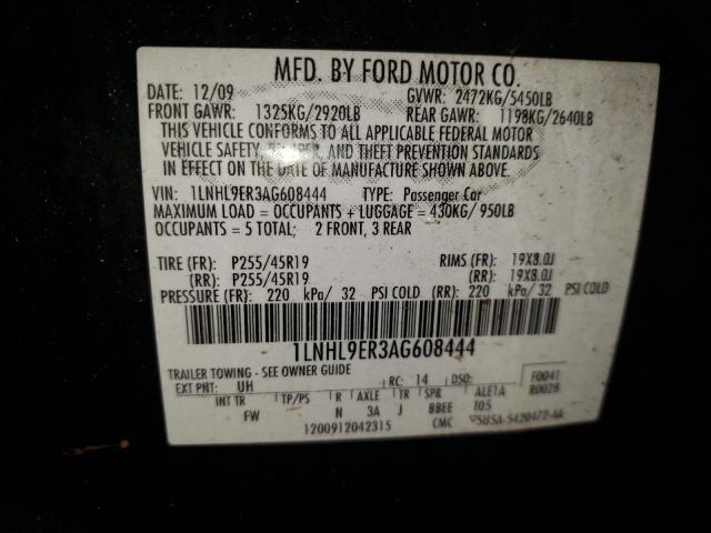 Photo 10 from auction – 2010 LINCOLN MKS with VIN 1LNHL9ER3AG608444
