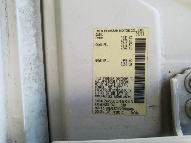 Photo 10 from auction – 2012 NISSAN ALTIMA BAS with VIN 1N4AL2AP5CC146843