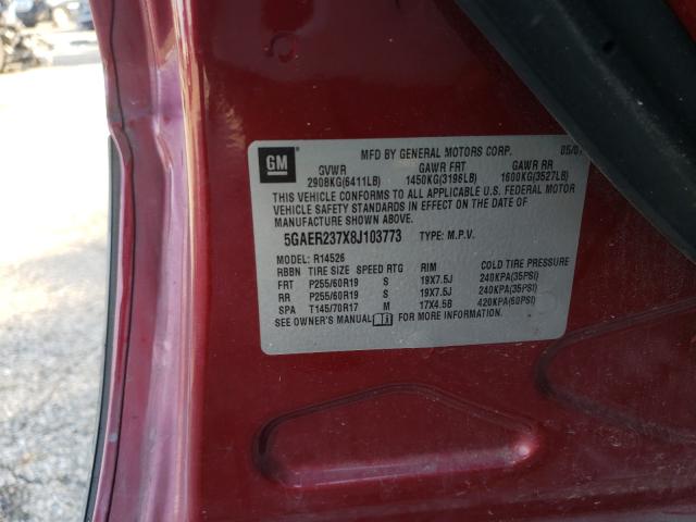 Photo 10 from auction – 2008 BUICK ENCLAVE CX with VIN 5GAER237X8J103773