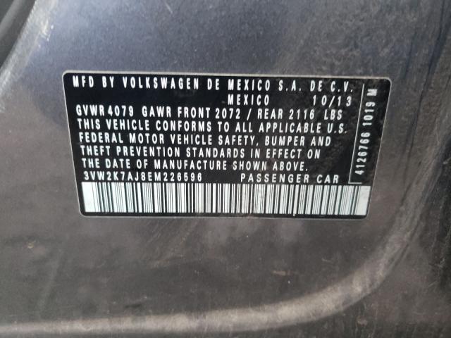 Photo 10 from auction – 2014 VOLKSWAGEN JETTA BASE with VIN 3VW2K7AJ8EM226596
